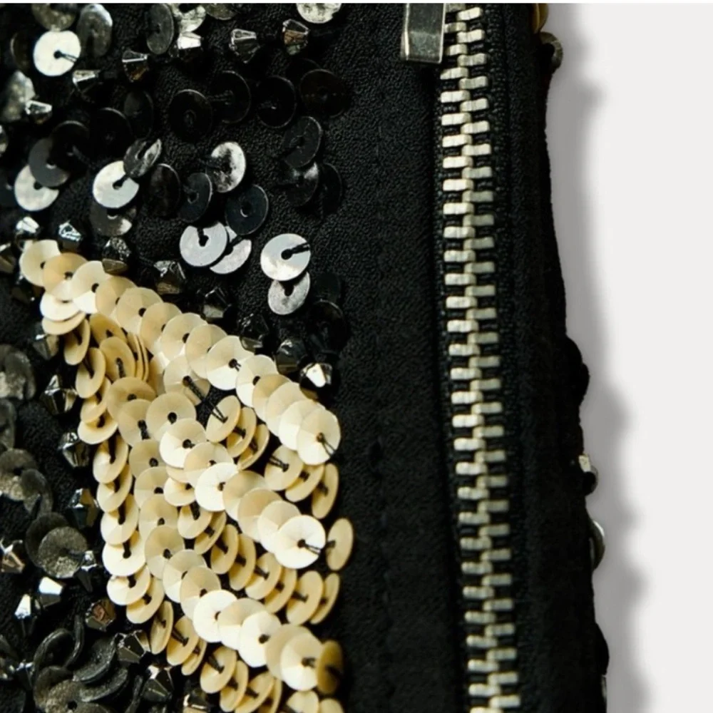 NWT ZARA SEQUIN SHORTS - Picture 12 of 16
